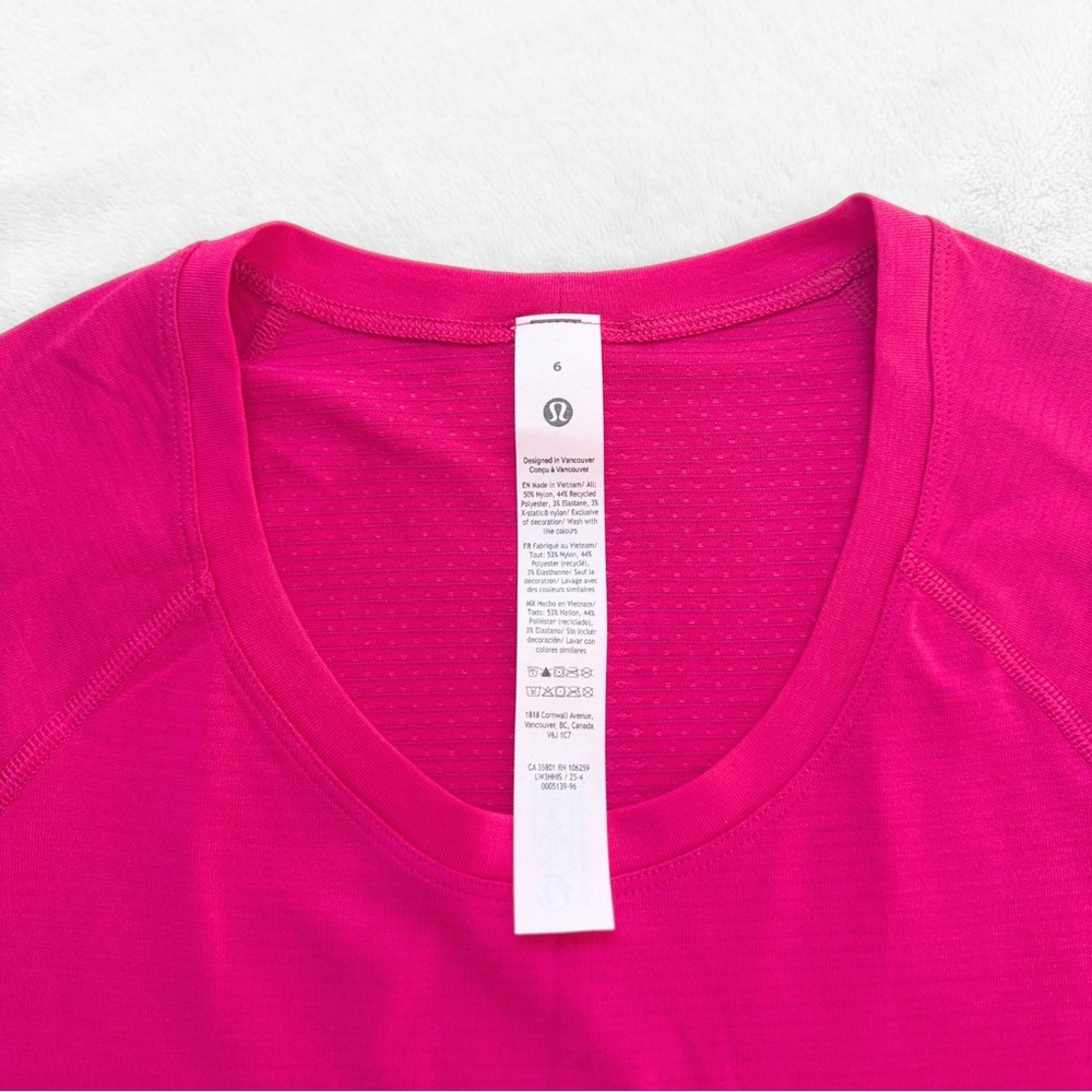 NWT Lululemon Swiftly Long Sleeve 2.0 Race Length — Jeweled Magenta — Size 6 - Picture 8 of 10